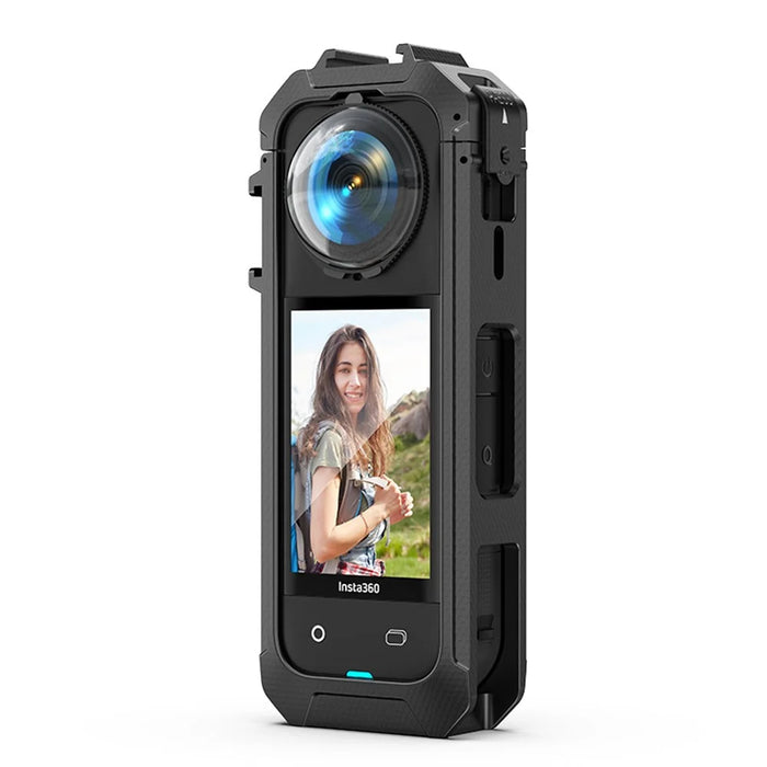 For Insta360 X5 Panoramic Action Camera Magnetic Quick Release Plastic Protective Frame - 1