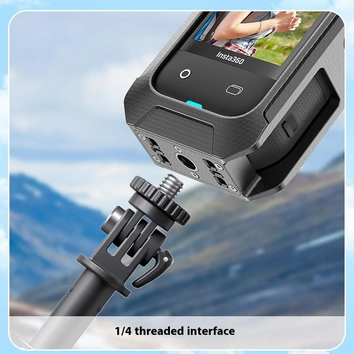 For Insta360 X5 Panoramic Action Camera Magnetic Quick Release Plastic Protective Frame - 7