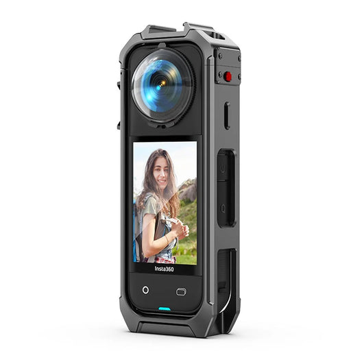 For Insta360 X5 Panoramic Action Camera Cage Quick Release Metal Protective Frame with Magnetic Base - 1