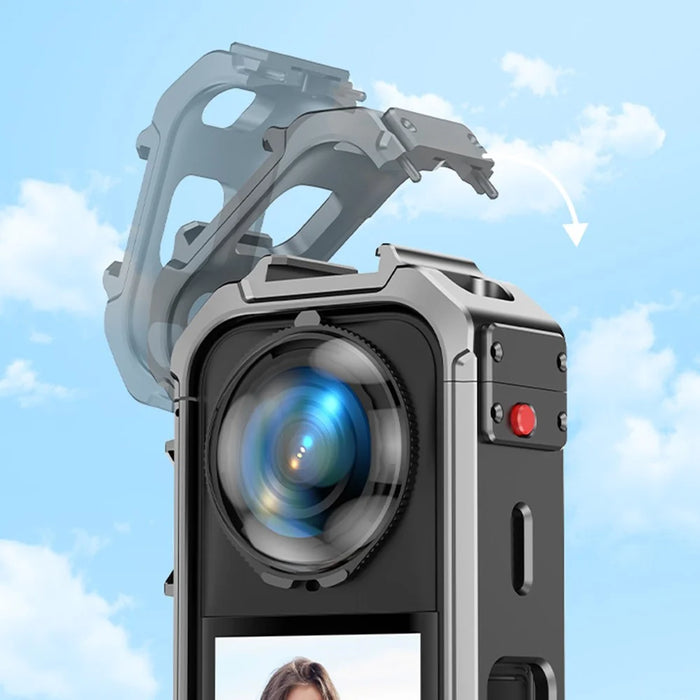 For Insta360 X5 Panoramic Action Camera Cage Quick Release Metal Protective Frame with Magnetic Base - 7