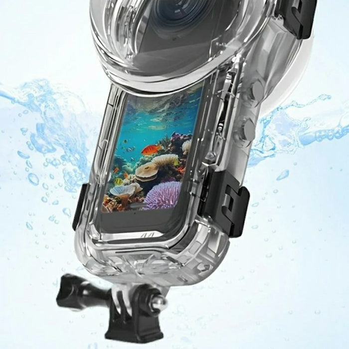 For Insta360 X5 Action Camera Invisible Diving Case 60M Underwater Hard PC Waterproof Housing - 3