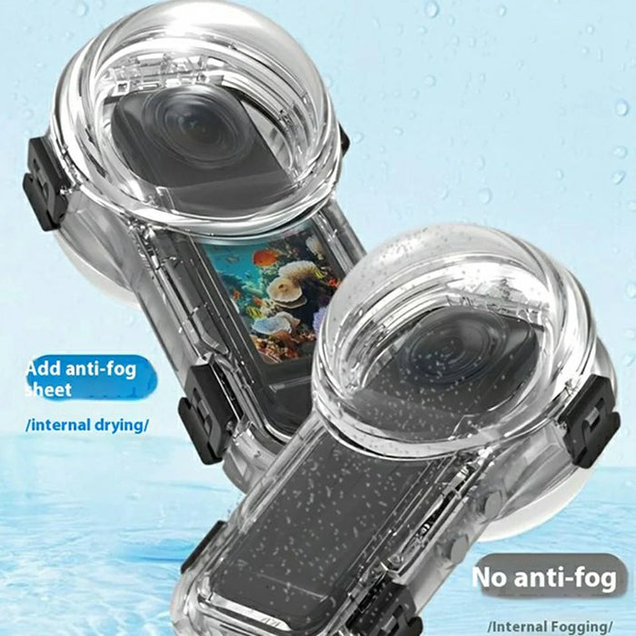 For Insta360 X5 Action Camera Invisible Diving Case 60M Underwater Hard PC Waterproof Housing - 5
