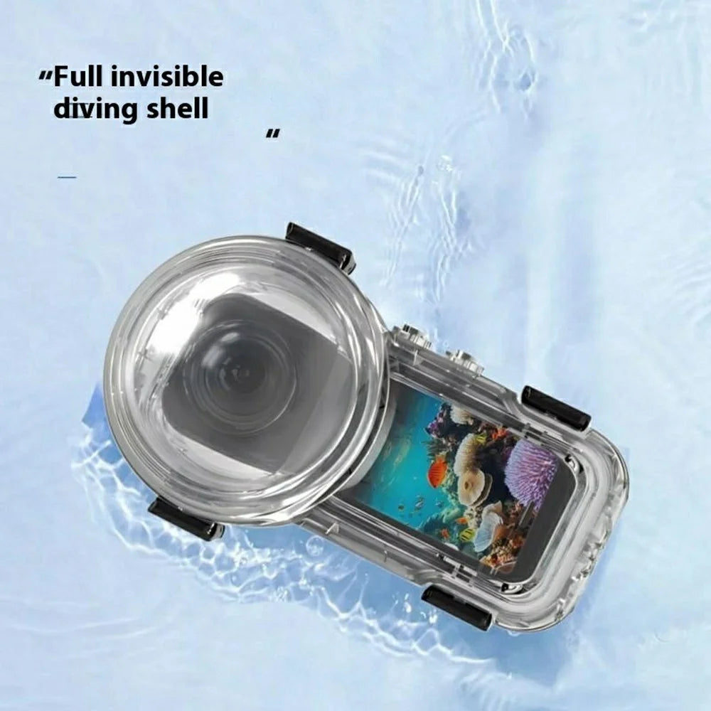 For Insta360 X5 Action Camera Waterproof Case Invisible Diving Housing Compatible with Magnetic Quick Release Mount - 3