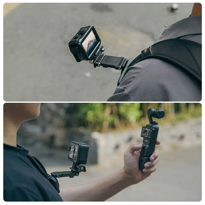 SUNNYLIFE MJ950 Action Camera 360 Degree Magnetic Backpack Clip Foldable Mount Bracket - 4