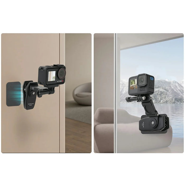SUNNYLIFE MJ950 Action Camera 360 Degree Magnetic Backpack Clip Foldable Mount Bracket - 5