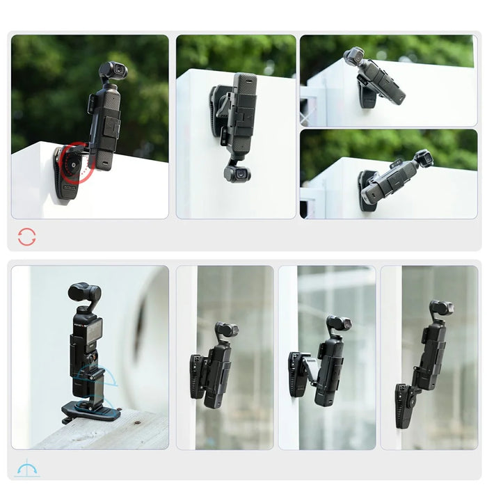 SUNNYLIFE MJ951 For DJI Osmo Pocket 3 Camera Rotatable Magnetic Backpack Clip Alligator Clamp - 5