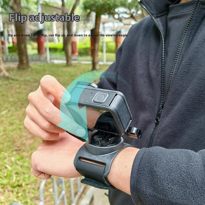 FLW070 360 Degree Rotation Camera Holder Wrist Palm Strap Mount for Skydiving / Cycling - 4