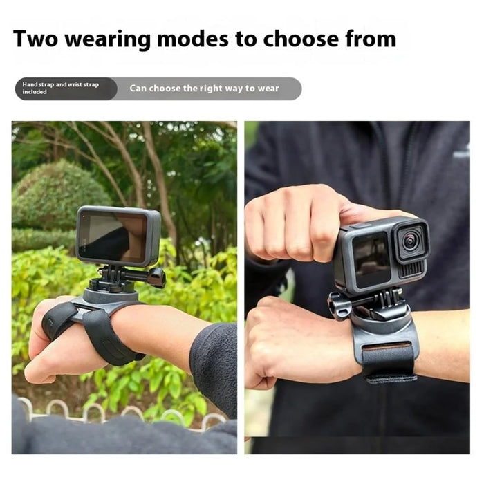 FLW070 360 Degree Rotation Camera Holder Wrist Palm Strap Mount for Skydiving / Cycling - 6