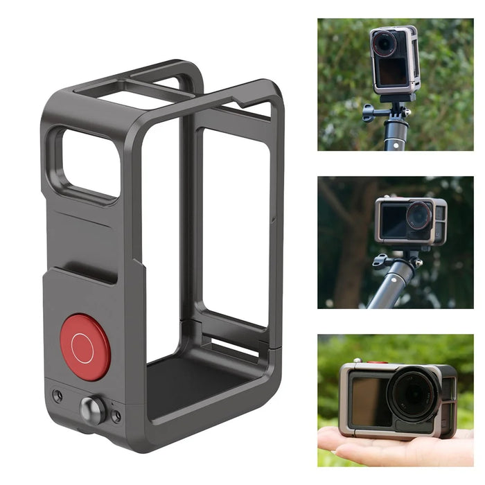 FLW042 For DJI Action 5 Pro / 4 / 3 Camera Cage Aluminum Alloy Multi-Interface Expansion Frame - 2