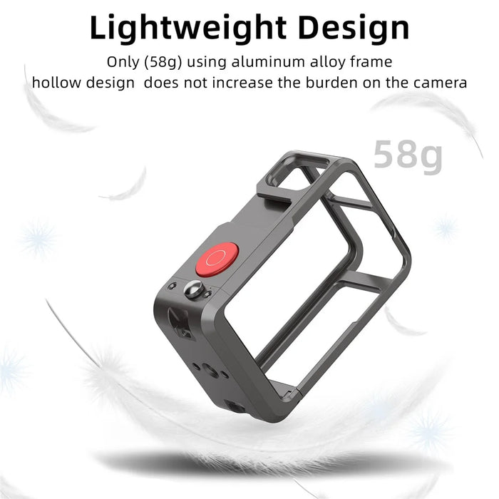 FLW042 For DJI Action 5 Pro / 4 / 3 Camera Cage Aluminum Alloy Multi-Interface Expansion Frame - 4