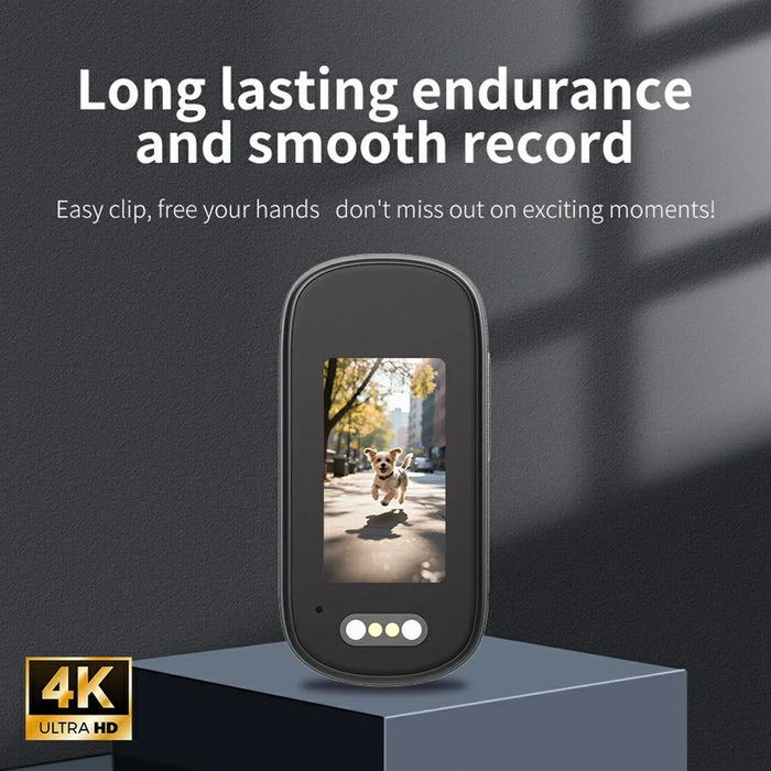 M11 Pets 4K HD Portable Magnetic Camera with Screen Clip-On Thumb Action Cam Recorder - 5