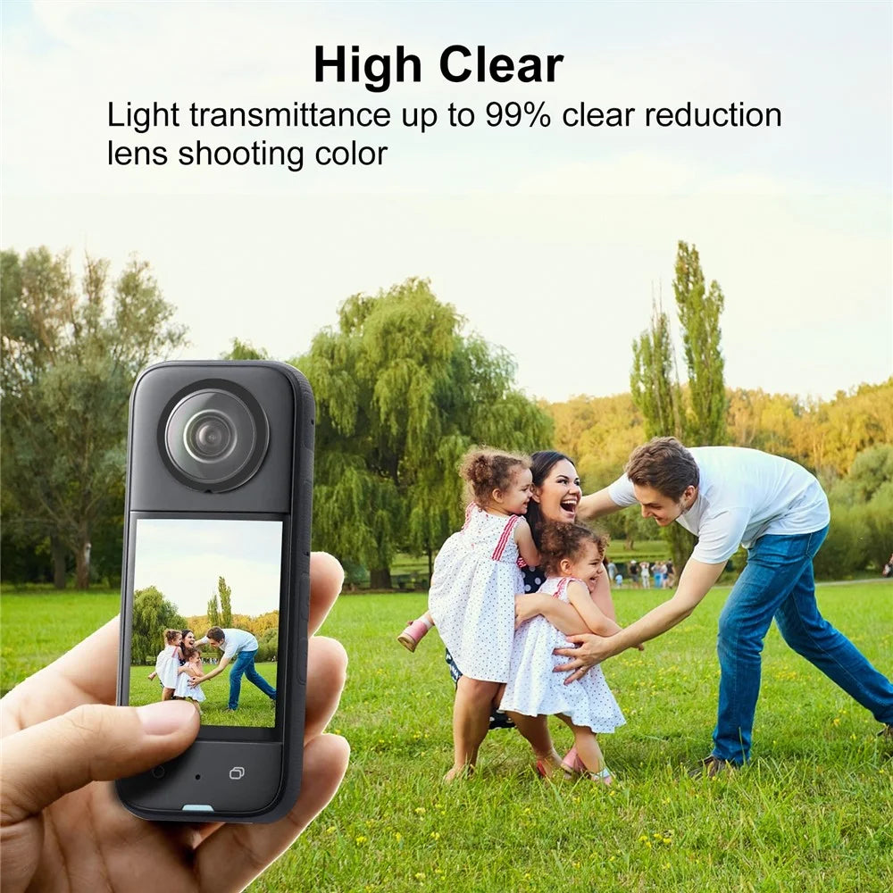 PULUZ PU806B 2Pcs for Insta360 X3 Panoramic Lens Protector Anti-Scratch Impact Resistant HD Lens Guard - 4