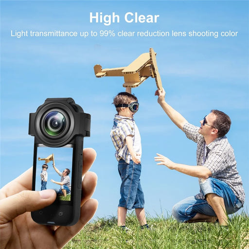 PULUZ PU819 For Insta360 X3 Optical Tempered Glass Lens Protector 9H Hardness Anti Scratch Lens Cover - 2