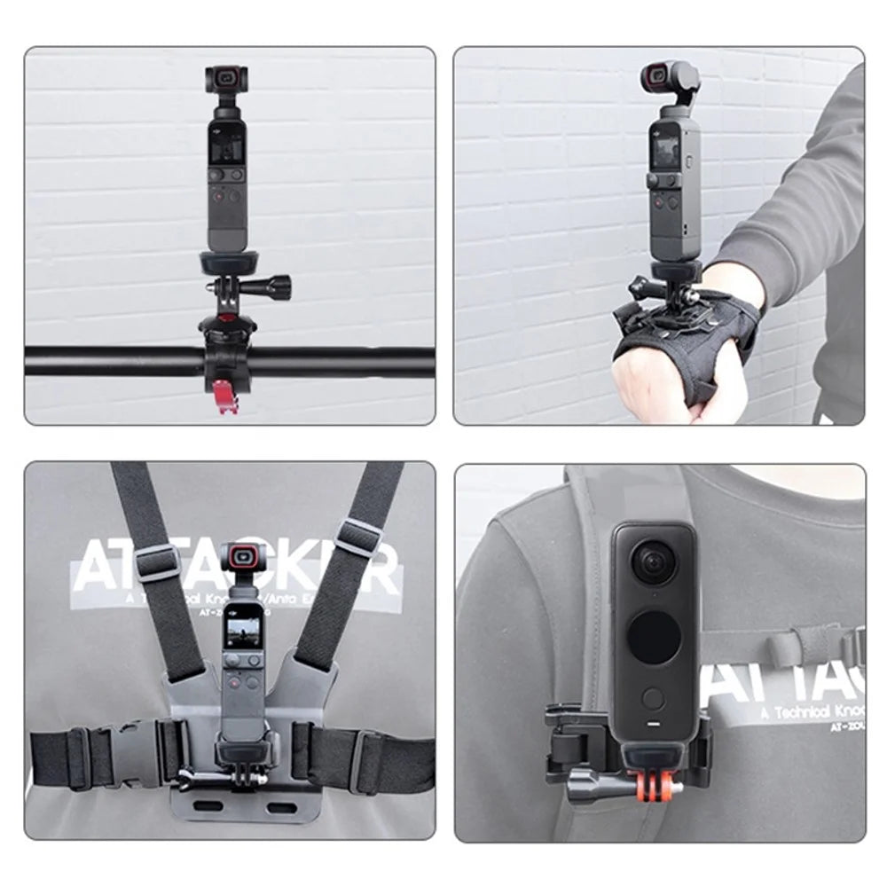 PULUZ PU704B For GoPro / Insta360 Action Camera 1 / 4 Inch Screw ABS Mount Adapter - 5