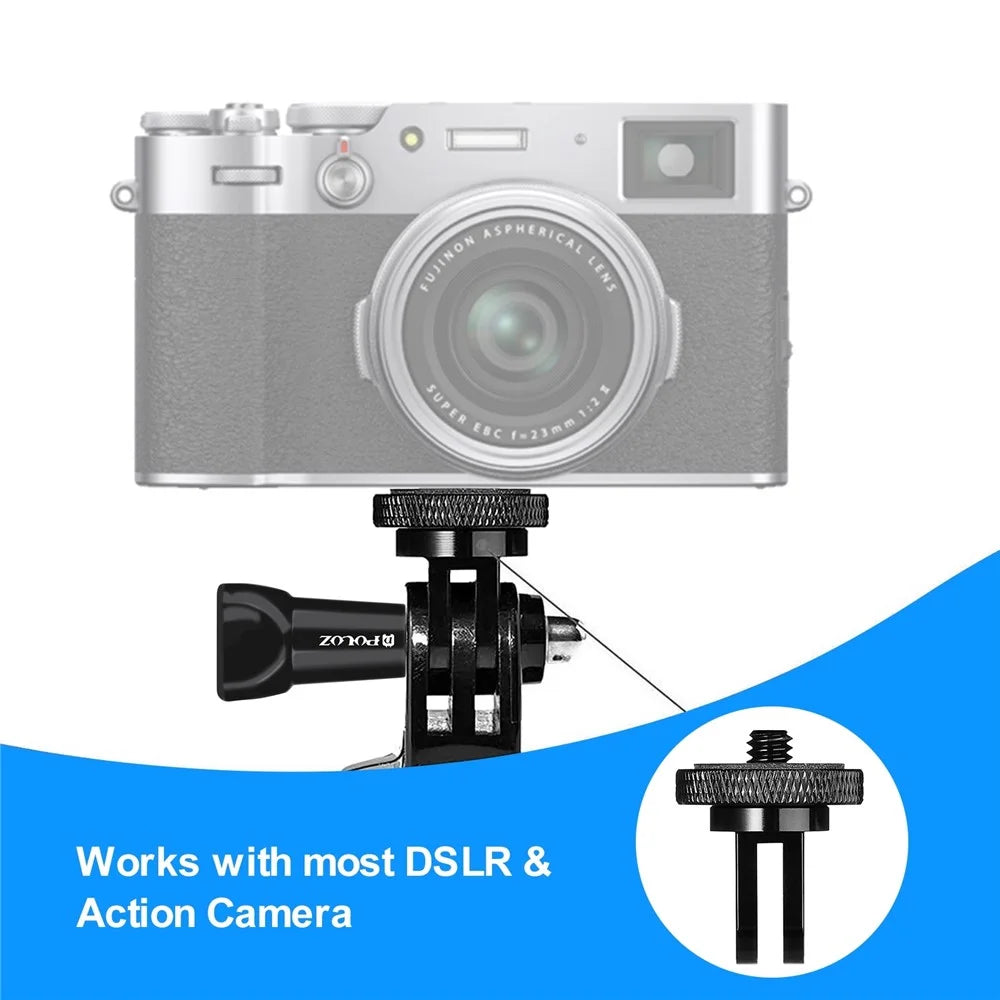 PULUZ PU705B For GoPro / Insta360 Action Camera Adapter 1 / 4 Inch Thread Aluminum Alloy Mount - 3