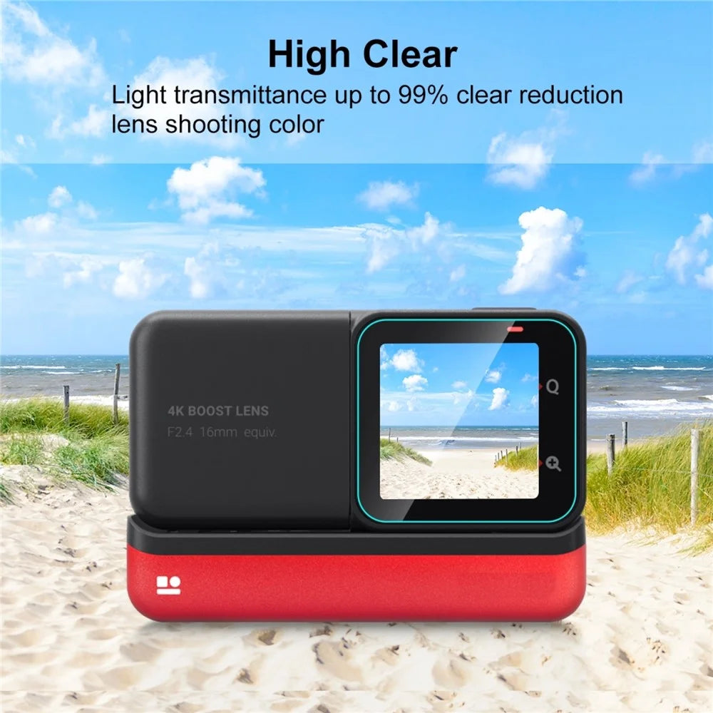 PULUZ PU824T For Insta360 ONE RS Camera 3Pcs / Set Tempered Glass Protective Film Screen Lens Protector - 5
