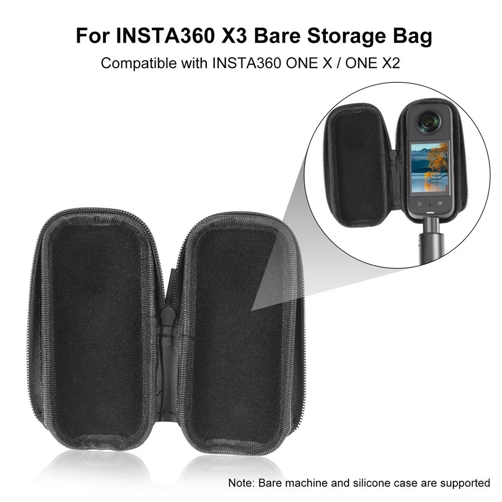 PULUZ PU821B For Insta360 X3 / X4 Air / ONE X2 Camera Storage Case Waterproof PU Leather Protective Bag - 4