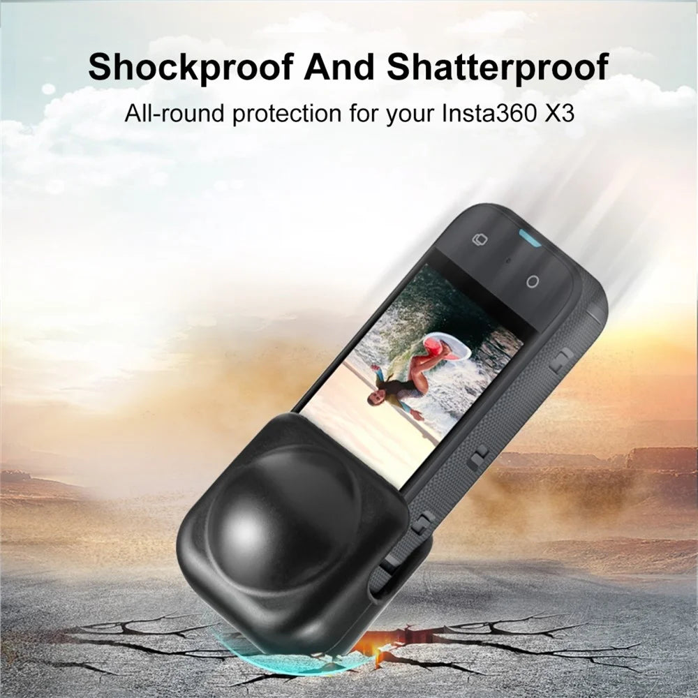 PULUZ PU812B For Insta360 X3 Panoramic Camera Lens Cap Scratch Resistant Lens Protective Cover - 5