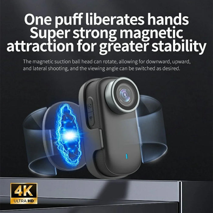 M10 4K HD Portable Pets Magnetic Camera Clip On Thumb Action Camera Video Recorder - 4