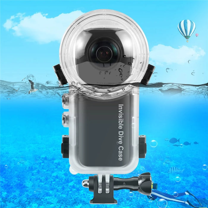 PULUZ PU890T For Insta360 X3 Invisible Diving Case 50m Underwater Waterproof Housing - 1