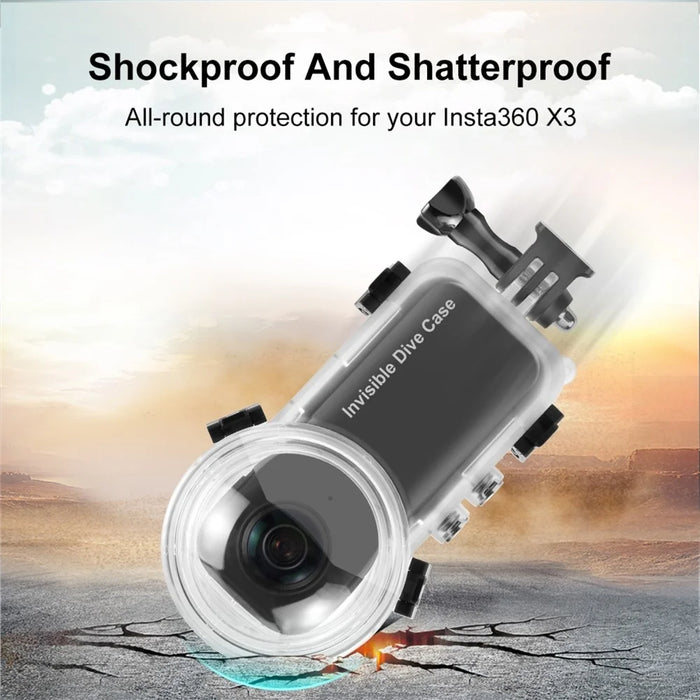 PULUZ PU890T For Insta360 X3 Invisible Diving Case 50m Underwater Waterproof Housing - 7