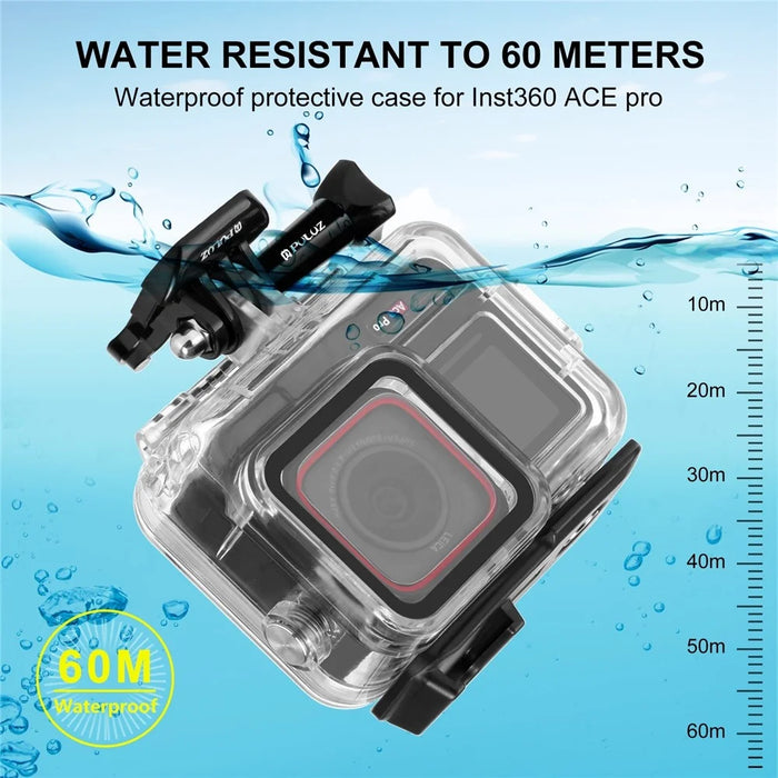 PULUZ PU964T For Insta360 Ace Pro Camera Waterproof Case 60m Underwater Housing - 7