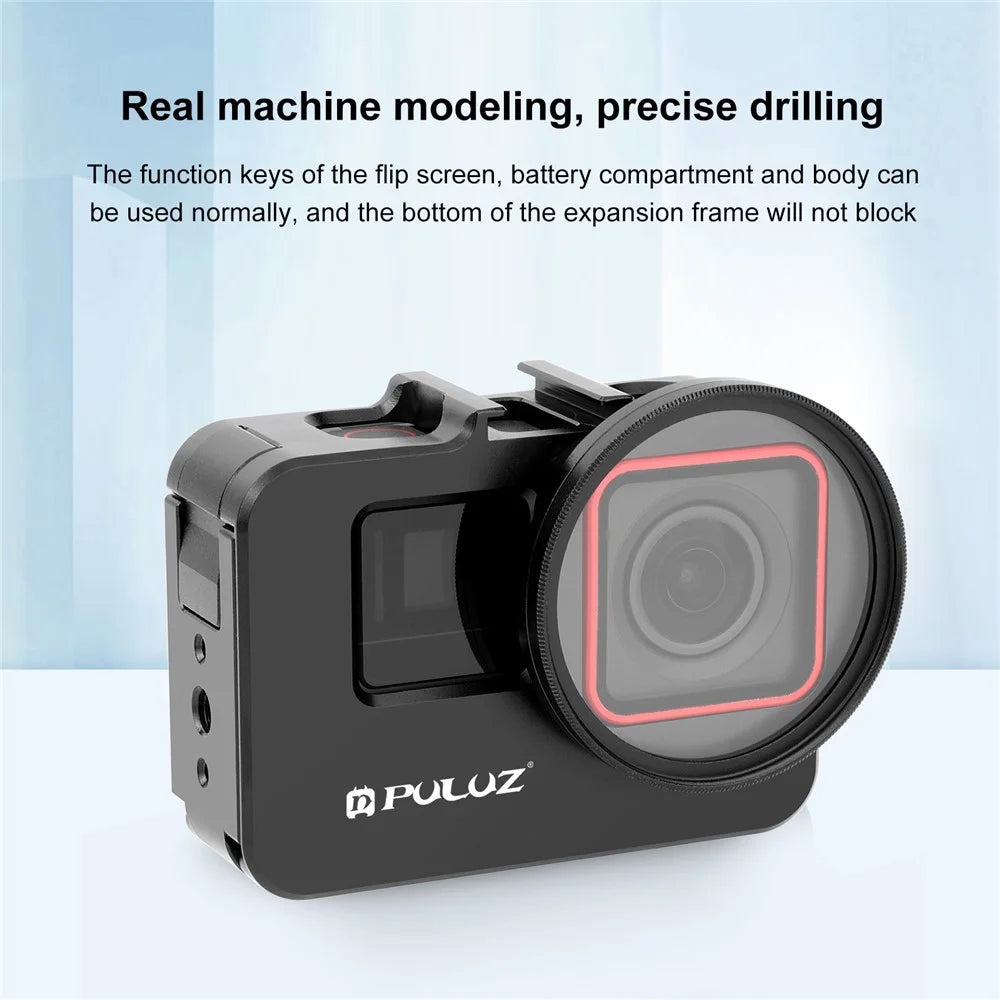 PULUZ PU966B For Insta360 Ace Pro  /  Ace Metal Protective Frame with 52mm UV Filter and Lens Cap - 4