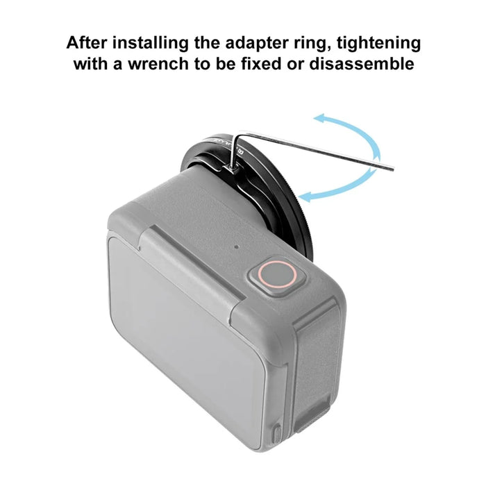 PULUZ PU969B For Insta360 Ace Pro Action Camera Lens Filter Ring Adapter with UV Filter + Lens Cap - 3