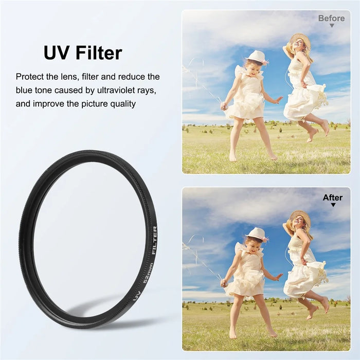 PULUZ PU969B For Insta360 Ace Pro Action Camera Lens Filter Ring Adapter with UV Filter + Lens Cap - 4