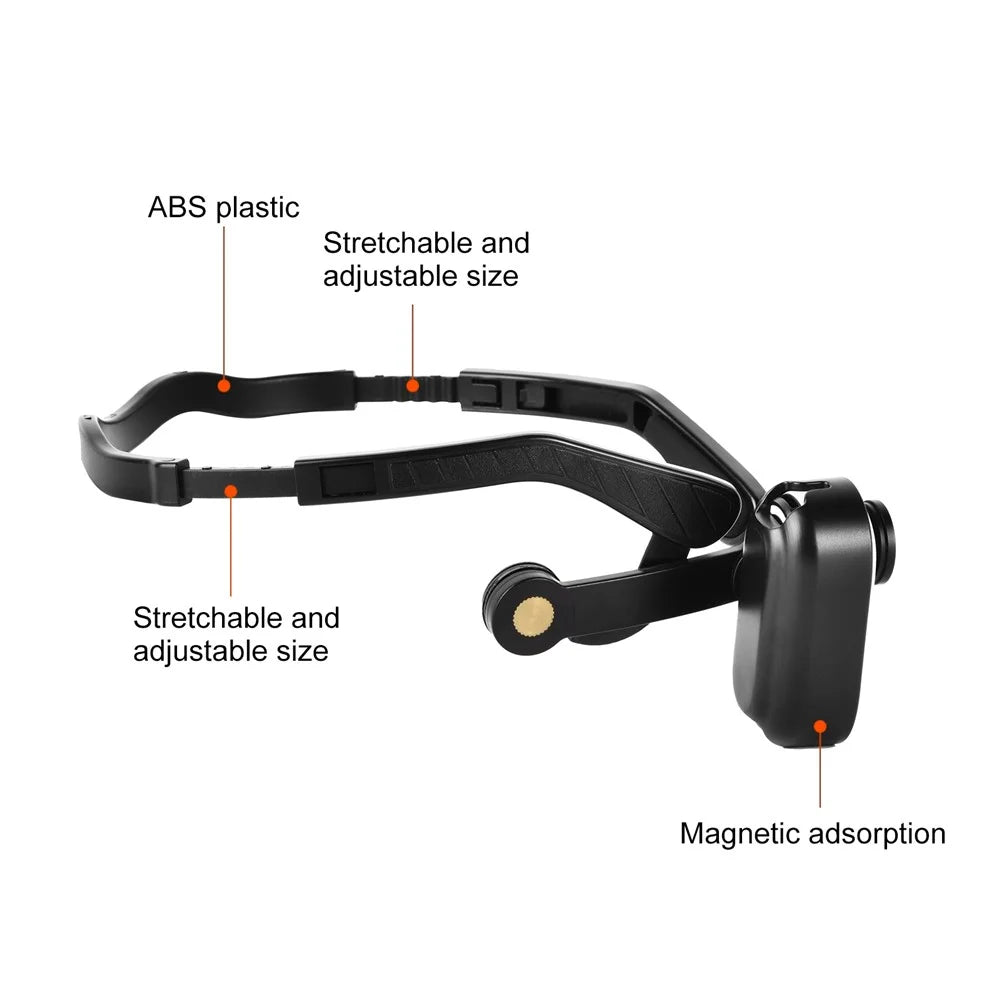PULUZ PU974B For Insta360 Go 3 Thumb Camera Magnetic POV Holder Head Mount Extension Head Belt - 2