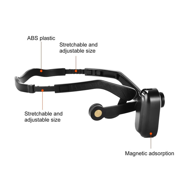PULUZ PU974B For Insta360 Go 3 Thumb Camera Magnetic POV Holder Head Mount Extension Head Belt - 2