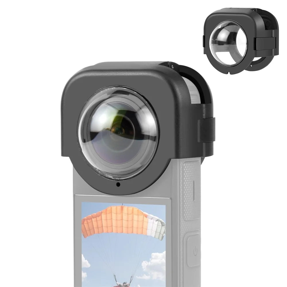 PULUZ PU978B For Insta360 X4 PC Lens Protector Cover High Light Transmission Snap On Lens Guard - 1