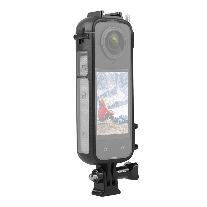 PULUZ PU979B For Insta360 X4 Action Camera Protective Frame PC Cold Shoe Mount Adapter - 1