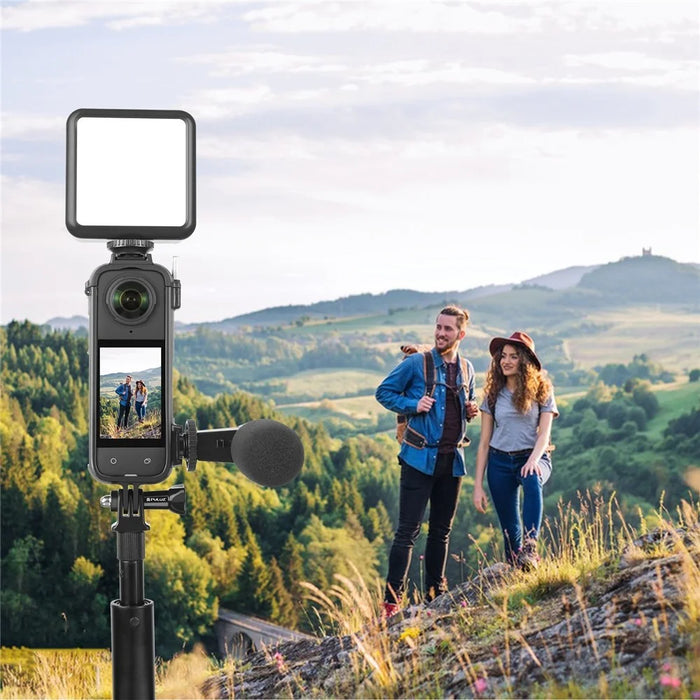 PULUZ PU979B For Insta360 X4 Action Camera Protective Frame PC Cold Shoe Mount Adapter - 7
