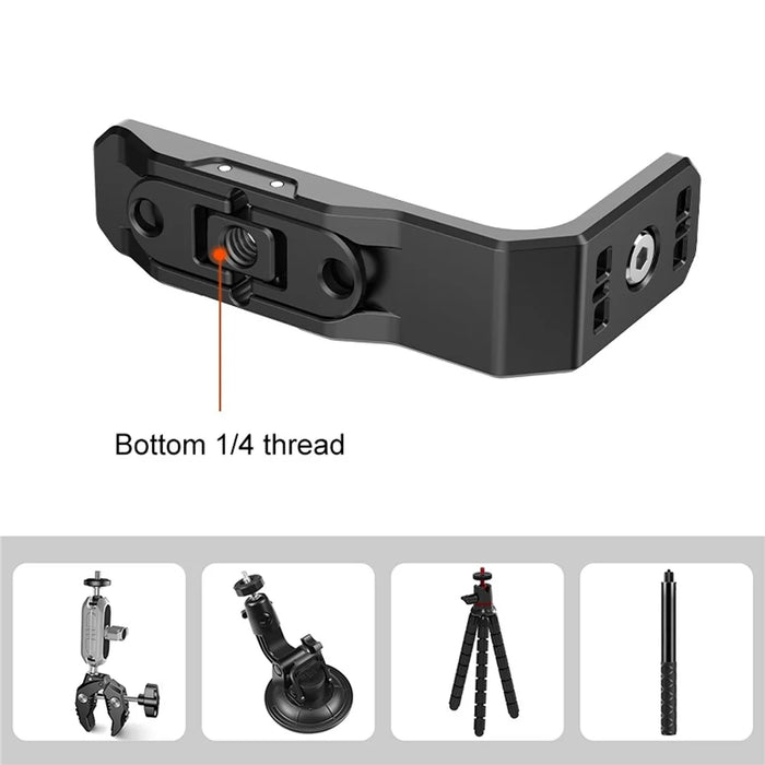 PULUZ PU982B For Insta360 X4 Quick Release L Shape Bracket 1 / 4 Screw GoPro Compatible Mount - 3