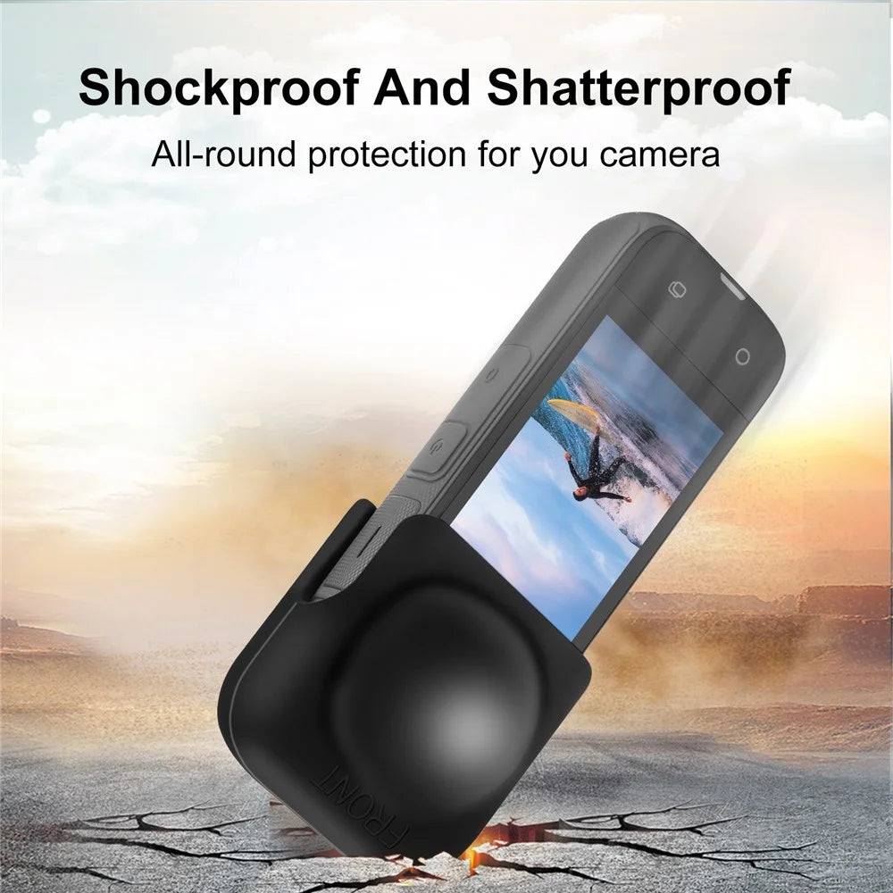 PULUZ PU980B For Insta360 X4 Camera Silicone Lens Protector Cap Dustproof Anti-Scratch Lens Cover - 6