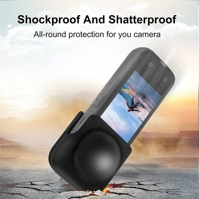PULUZ PU980B For Insta360 X4 Camera Silicone Lens Protector Cap Dustproof Anti-Scratch Lens Cover - 6