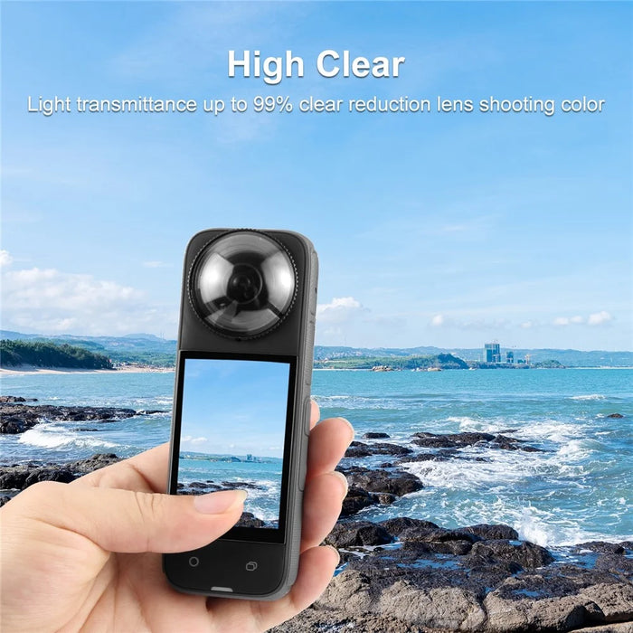 PULUZ PU988T 2Pcs For Insta360 X4  Lens Guards Rotatable Optical Hardened Glass Lens Protector - 5