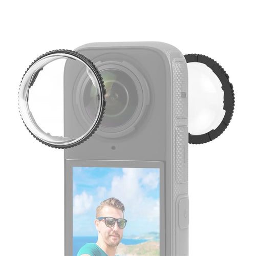 PULUZ PU989T 2Pcs For Insta360 X4 Lens Protector Rotatable PC Protective Cover Lens Guards - 1