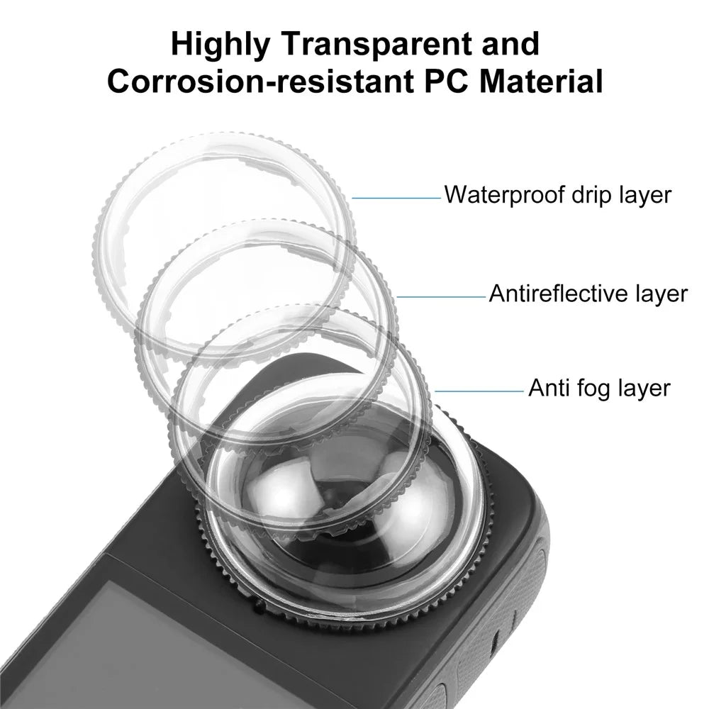 PULUZ PU989T 2Pcs For Insta360 X4 Lens Protector Rotatable PC Protective Cover Lens Guards - 3