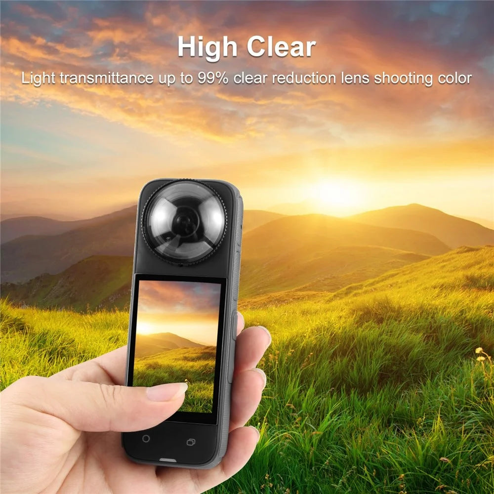PULUZ PU989T 2Pcs For Insta360 X4 Lens Protector Rotatable PC Protective Cover Lens Guards - 5