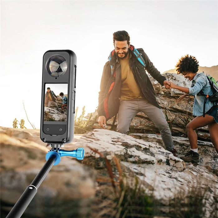 PULUZ PU990B For Insta360 X4 Metal Protective Case Frame Cage with Lens Protector Cooling Design - 6