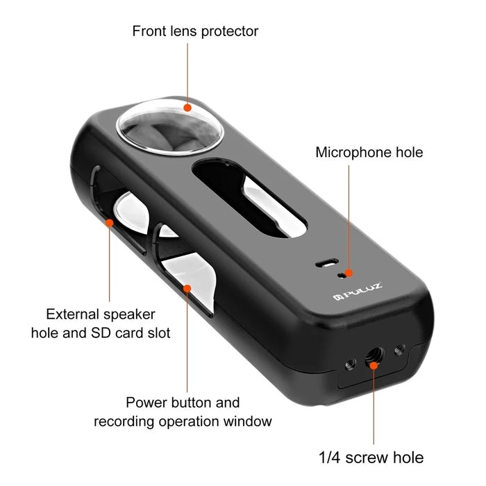 PULUZ PU990B For Insta360 X4 Metal Protective Case Frame Cage with Lens Protector Cooling Design - 7