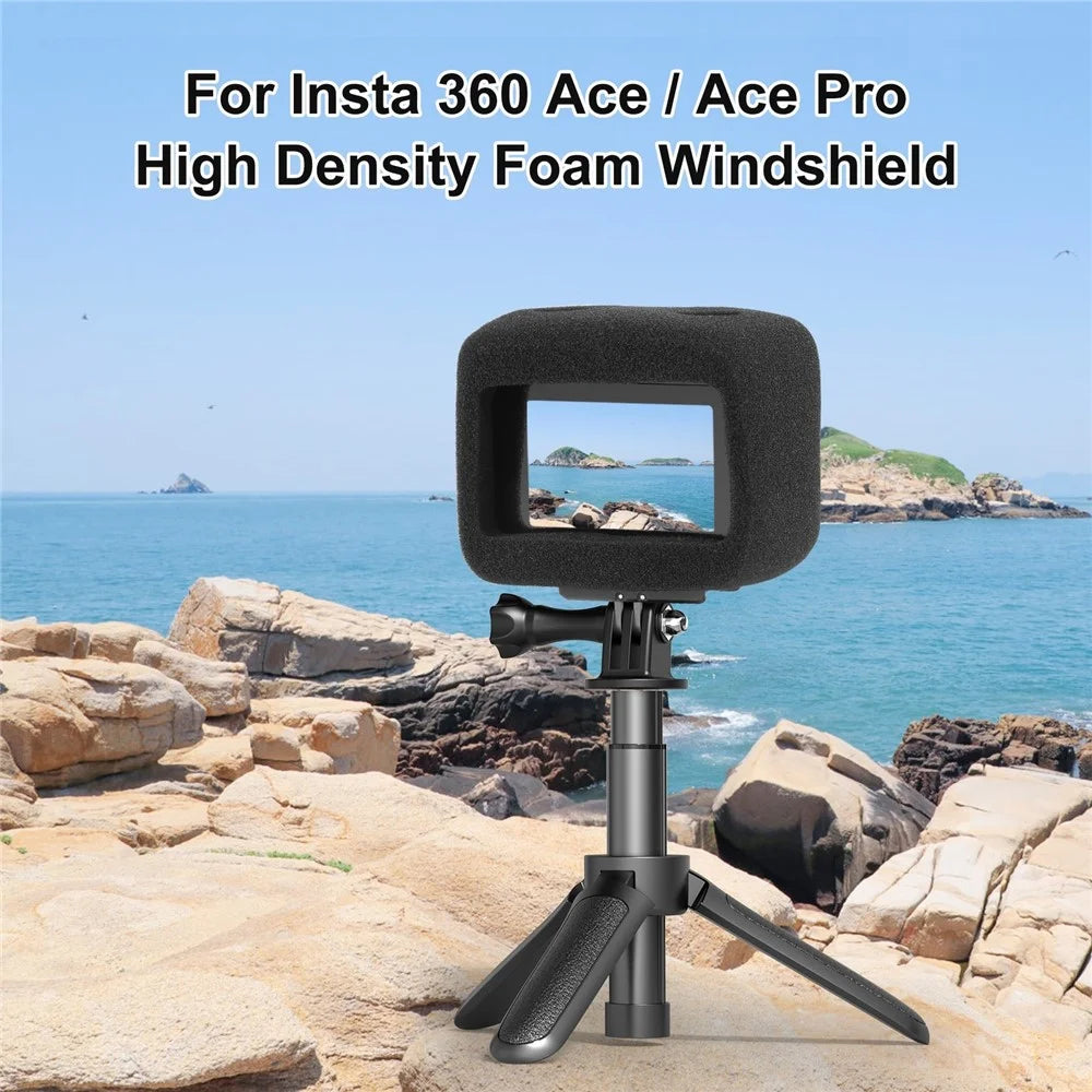 PULUZ PU986B For Insta360 Ace / Ace Pro Windslayer Cover Wind Muff High Density Foam Housing Frame Case - 3