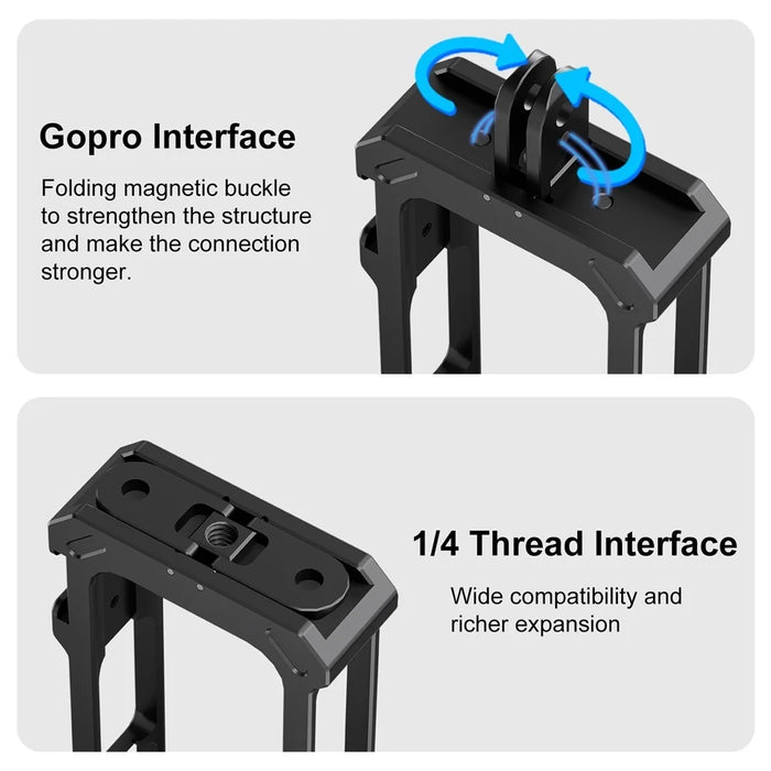 PULUZ PU941B For Insta360 X4 Action Camera Cage Aluminum Alloy Expansion Protective Frame - 4
