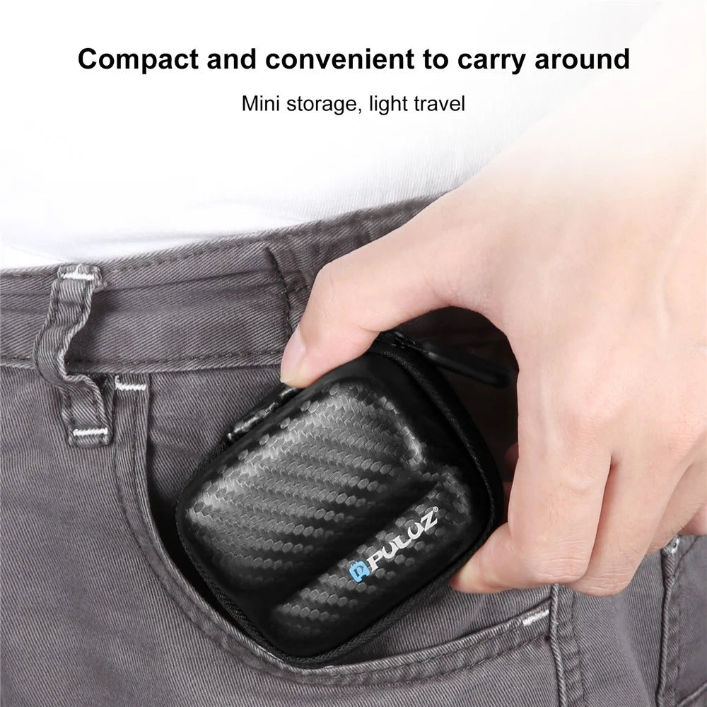 PULUZ PU944B For Insta360 GO 3 / GO 3S Case Carbon Fiber EVA Portable Storage Bag - 5