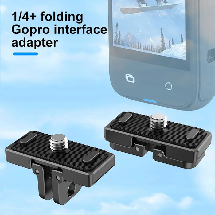 PULUZ PU721B For Insta360 X4 Quick Release Adapter Base 1 / 4 Inch Thread Foldable Connector - 4