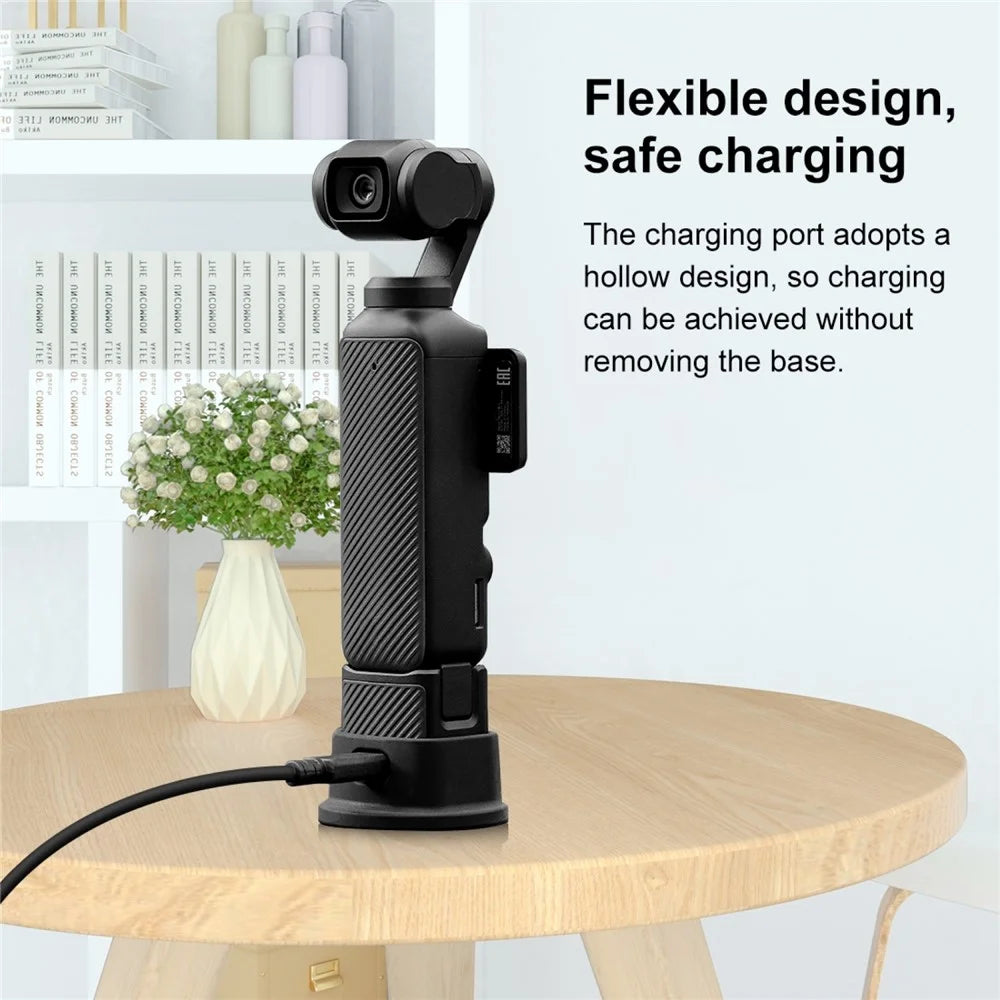 PULUZ PU893B For DJI Osmo Pocket 3 Base Silicone Anti-Slip Desktop Stand Camera Body Handle Mount - 6