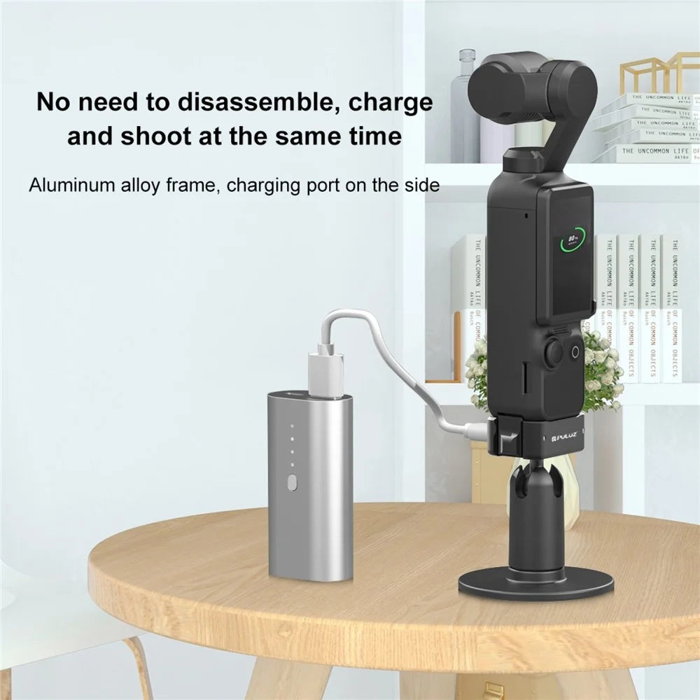 PULUZ PU897B For DJI Osmo Pocket 3 Charging Dock Adapter Base Aluminum Alloy Desktop Stand - 4