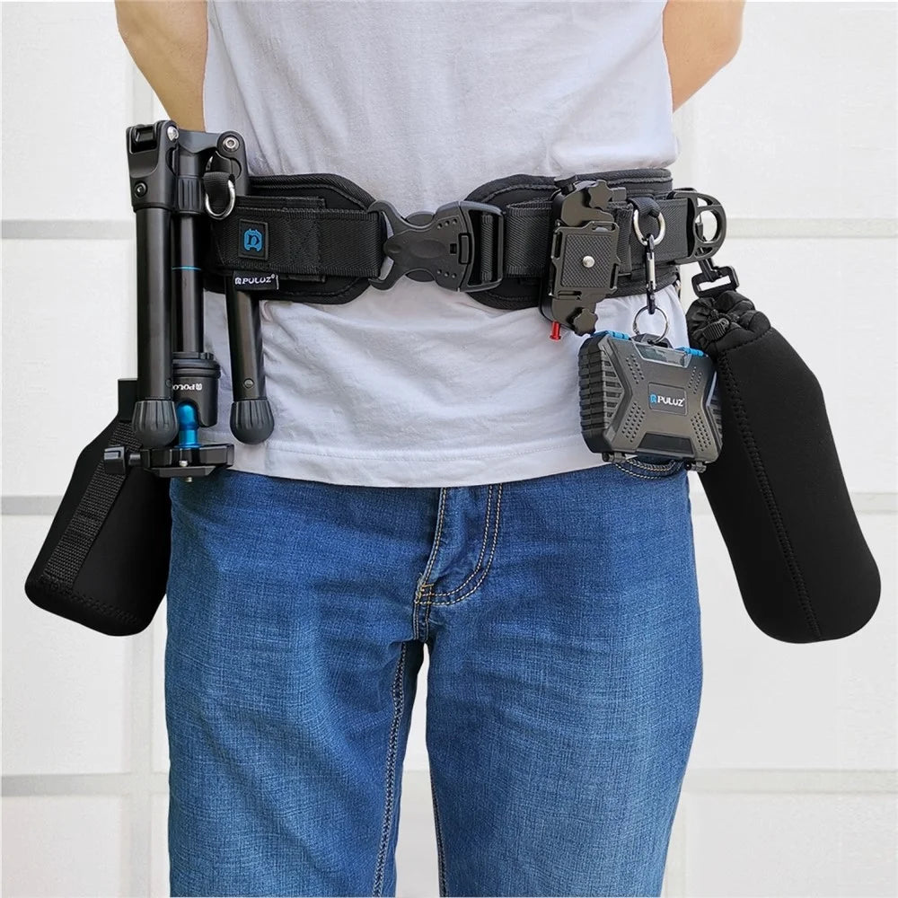 PULUZ PU234 For DSLR Camera Adjustable Waist Belt Climbing Photography Strap with Hooks - 3